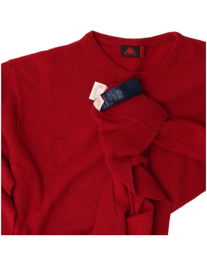 Robe Di Kappa Suéter masculino com gola redonda, grande lã vermelha