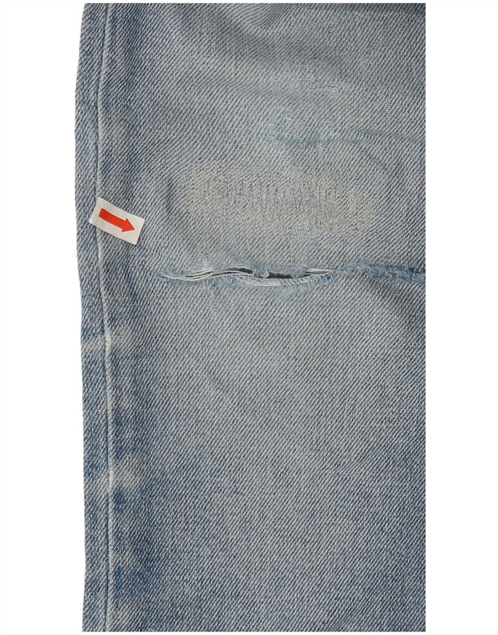 LEE Mens Jeans Cônicos Recortados W28 L26 Azul