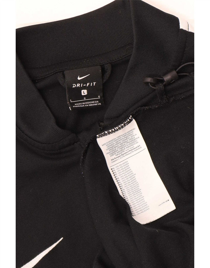 Jaqueta Nike Mens Dri Fit Tracksuit Top Grande Preto Colorblock Poliéster