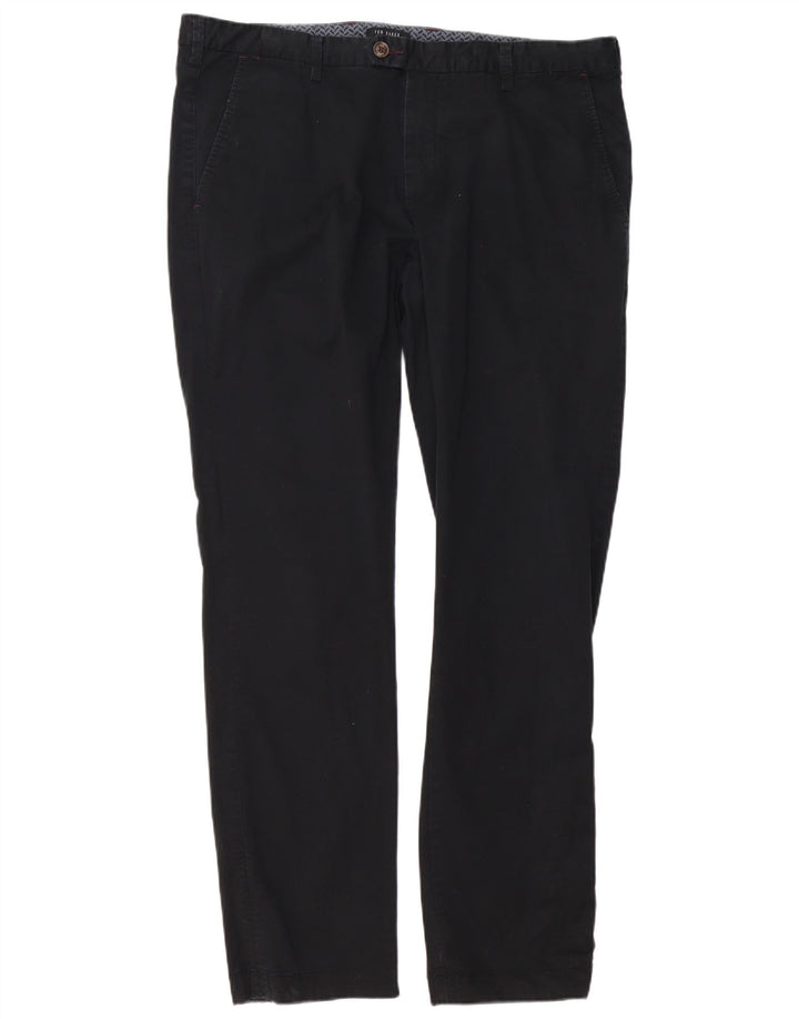 Calça masculina slim Ted Baker W38 L34 algodão preto