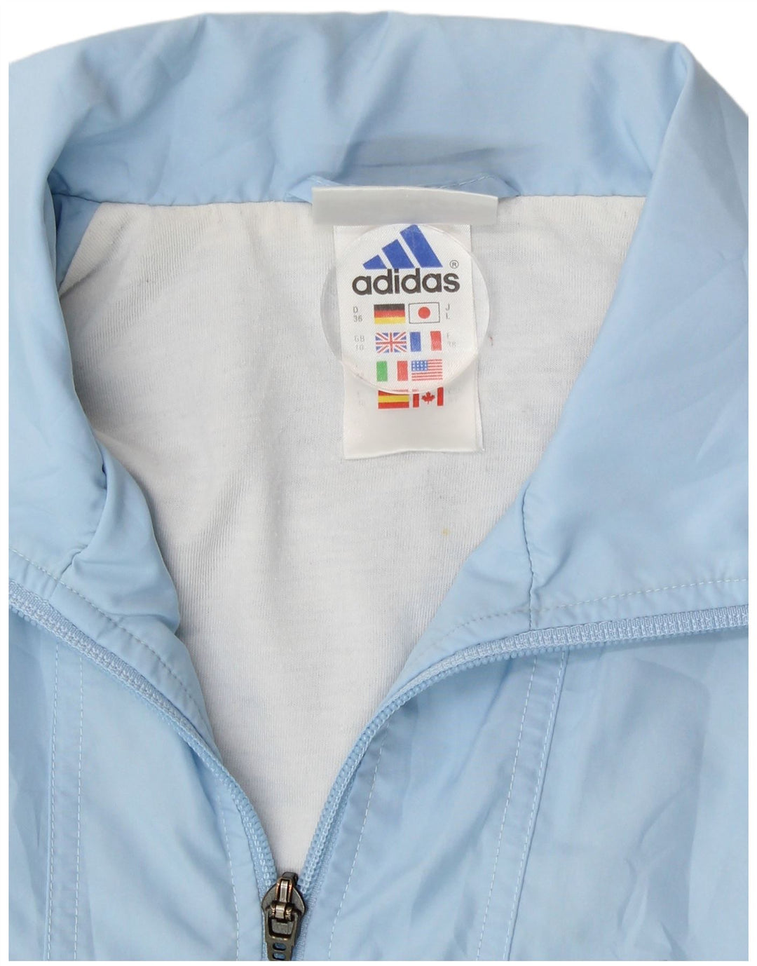 Adidas Womens Rain Jacket UK 10 Pequeno Azul Poliéster