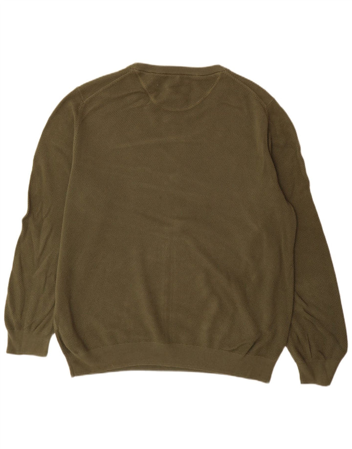 Suéter masculino Gant com gola redonda 2XL algodão cáqui