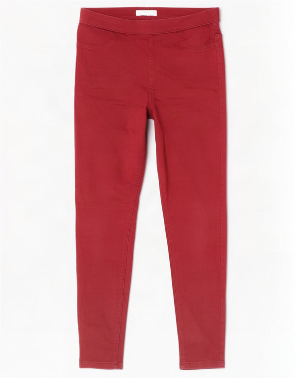 Calça jeans feminina Marks & Spencer UK 12 médio W30 L28 algodão vermelho