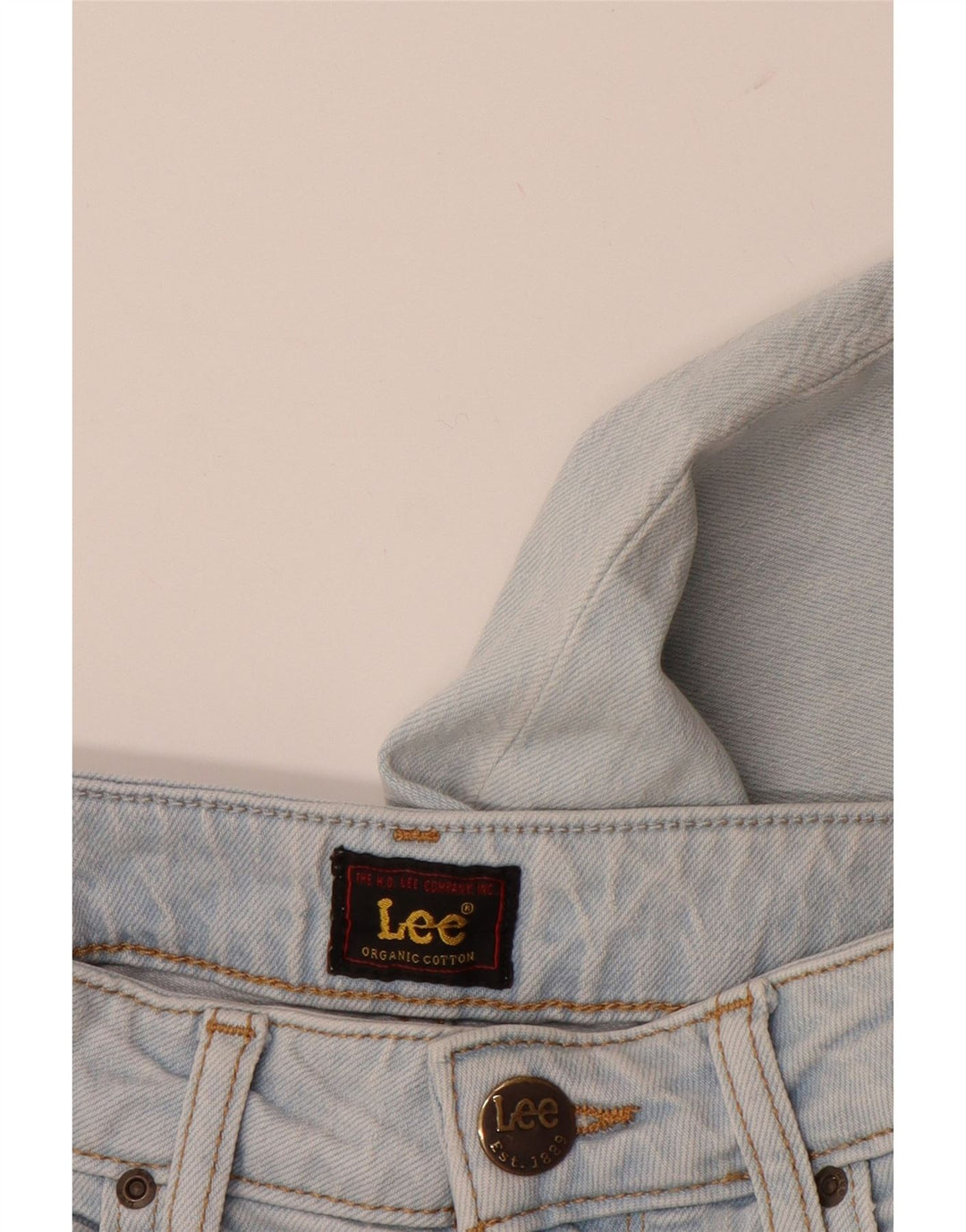 LEE Womens Carol Straight Jeans W26 L27 Azul Algodão