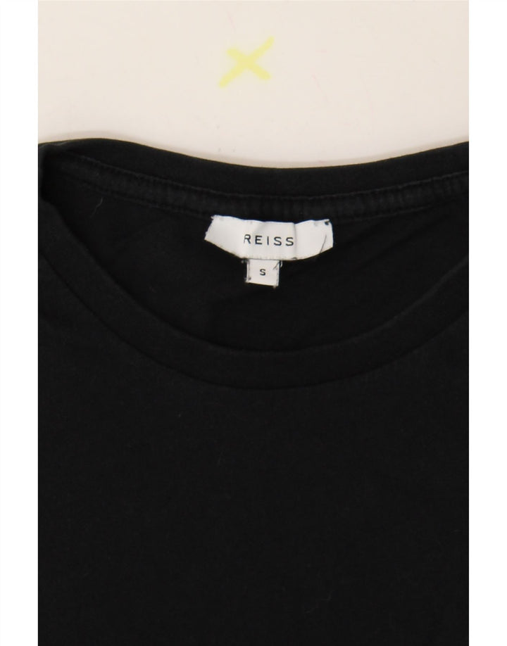 Camiseta masculina REISS Top pequeno algodão preto