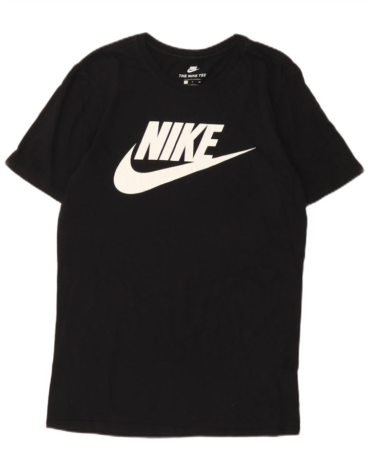 Camiseta Nike masculina gráfica top pequeno algodão preto