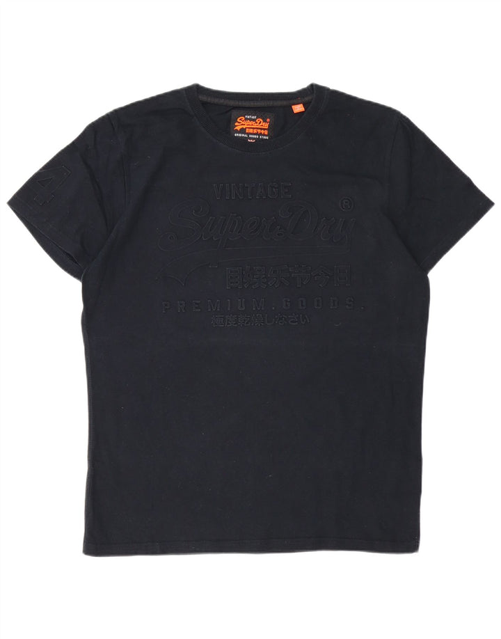 Camiseta masculina gráfica SUPERDRY Top XL algodão preto