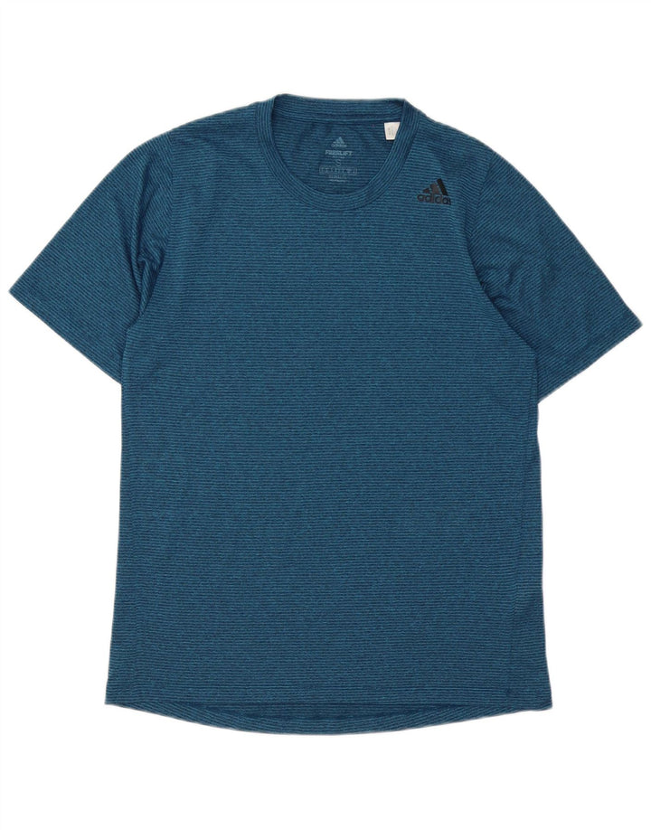 Adidas Masculino Climalite Camiseta Top Pequeno Azul Marinho Listrado Poliéster