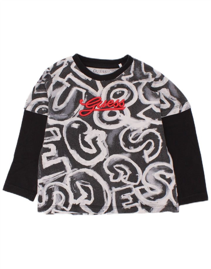 Guess Baby Boys Gráfico Top Manga Comprida 18-24 Meses Preto