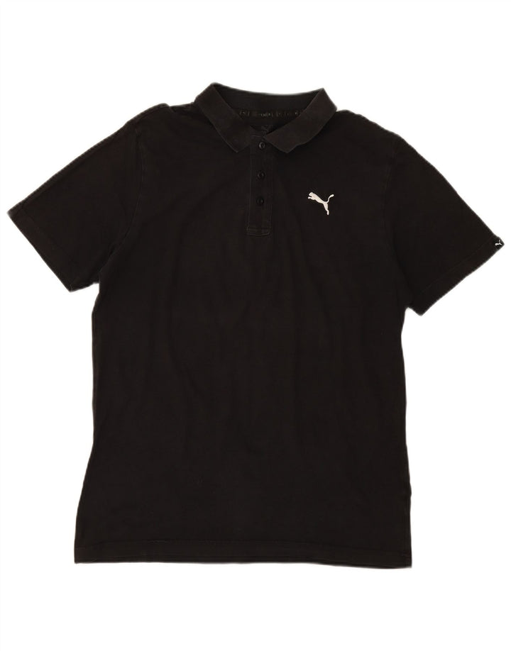 Camisa polo masculina Puma média preta