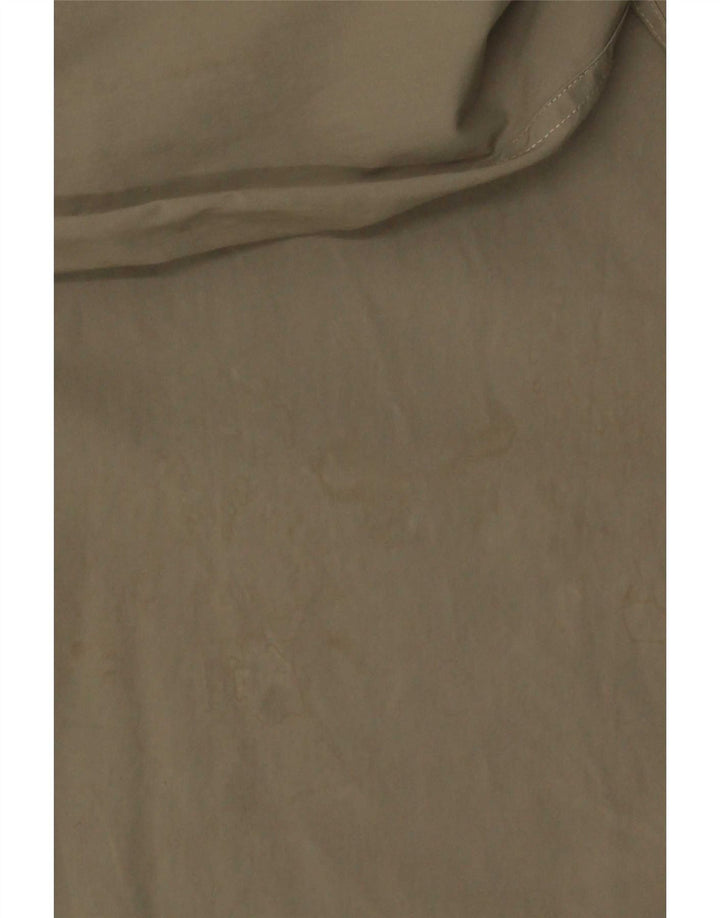 Camisa Calvin Klein Masculina Modern Fit Pequena Algodão Cáqui