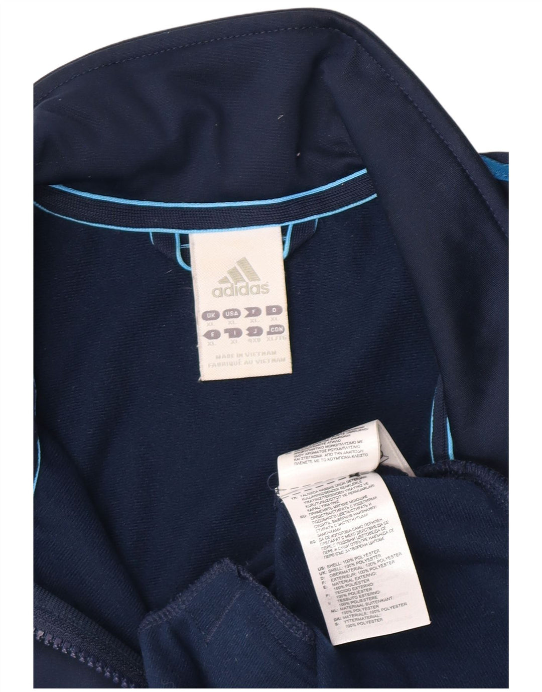 Adidas Mens Tracksuit Top Jacket XL Azul Marinho Poliéster
