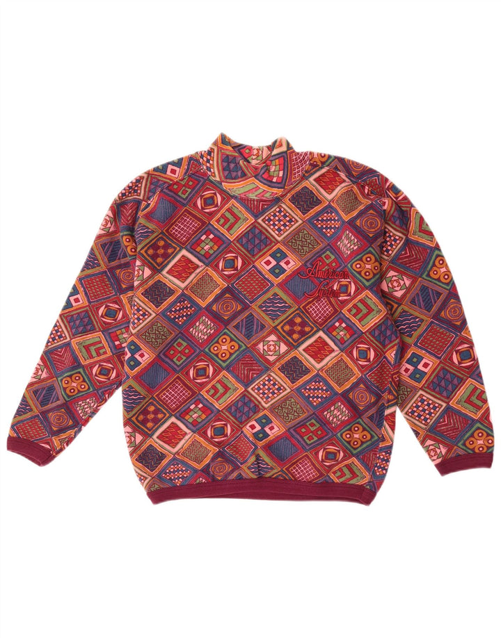 Jumper de moletom feminino American System UK 6 XS patchwork multicolorido