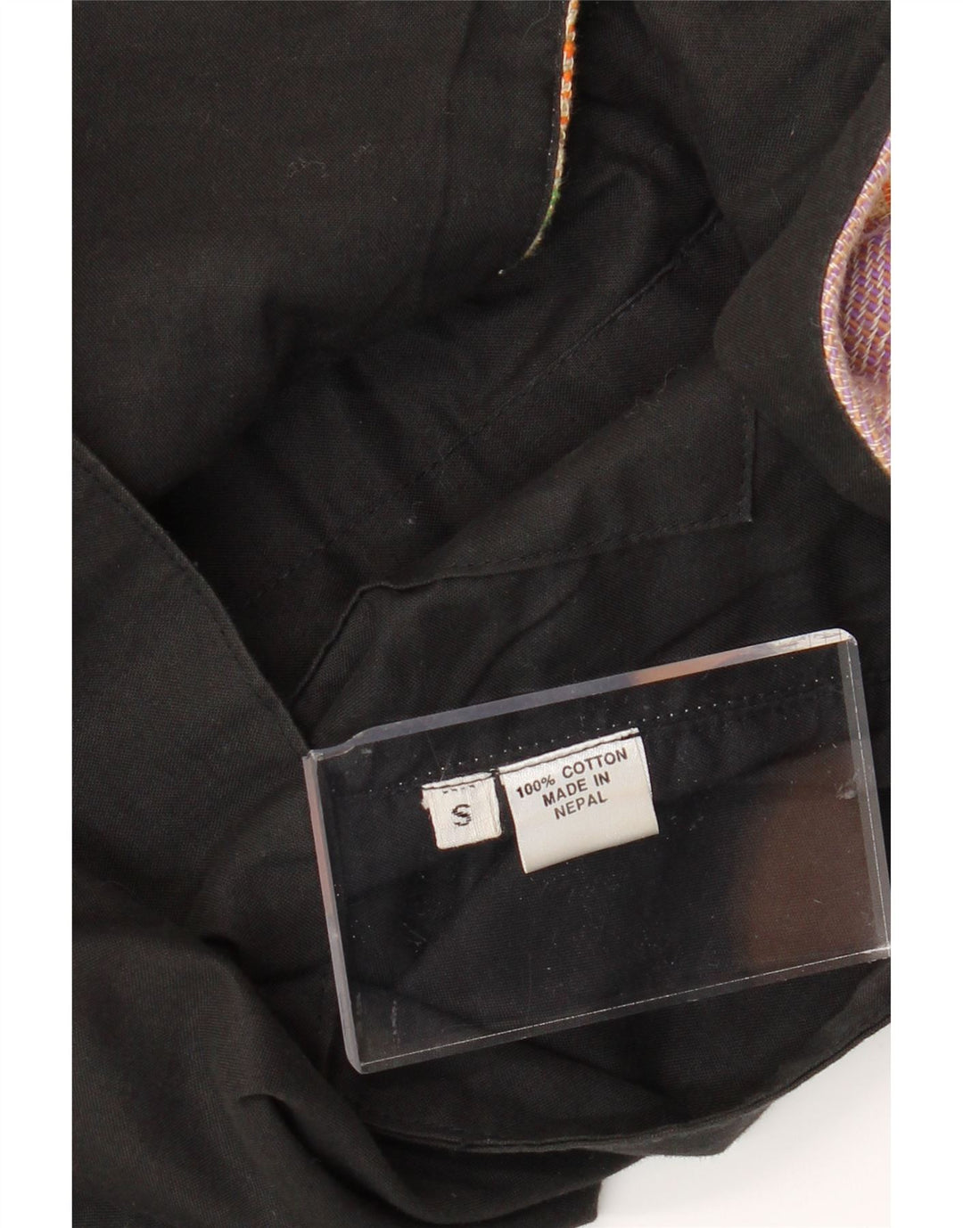 Colete masculino VINTAGE pequeno patchwork multicolorido de algodão