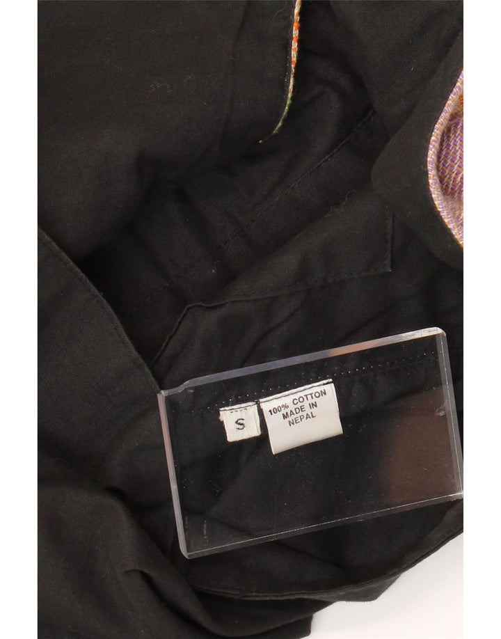 Colete masculino VINTAGE pequeno patchwork multicolorido de algodão
