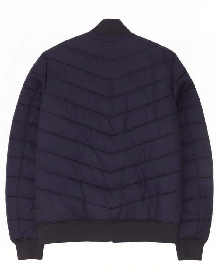 Jaqueta acolchoada masculina G-Star UK 36 pequena poliamida azul marinho