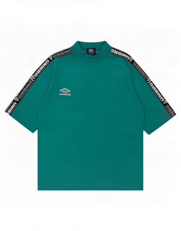 Camiseta feminina gráfica Umbro UK 12 verde médio colorblock