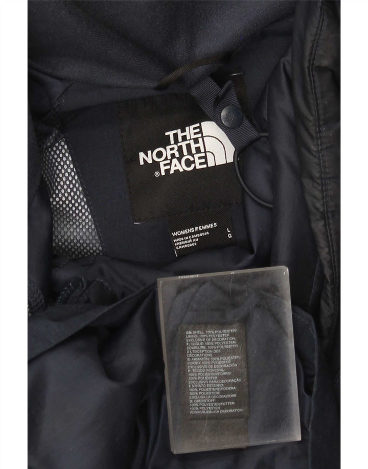 Jaqueta de chuva feminina com capuz The North Face Reino Unido 16 grande poliéster azul marinho