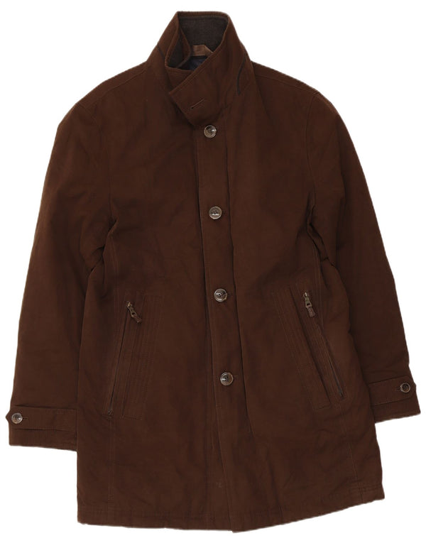 Casaco acolchoado masculino Marks & Spencer UK 36 pequeno algodão marrom