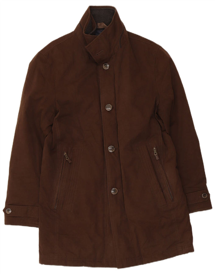 Casaco acolchoado masculino Marks & Spencer UK 36 pequeno algodão marrom