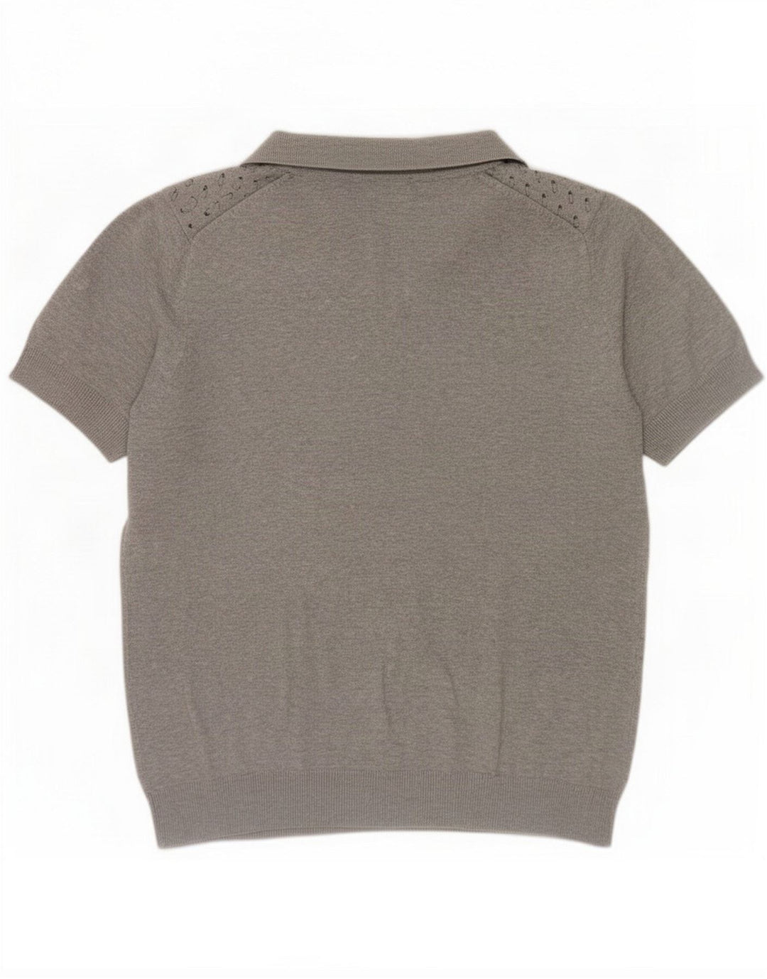 Zara Camisa polo masculina com estampa abstrata cinza médio