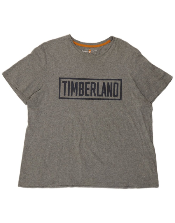 Camiseta masculina Timberland Regular Fit Graphic 3XL algodão cinza