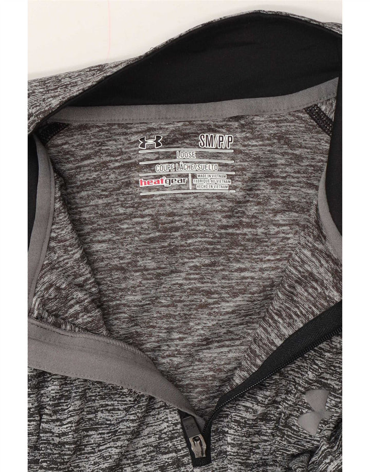 Under Armour Masculino Heat Gear Pulôver Treino Top Pequeno Cinza Salpicado