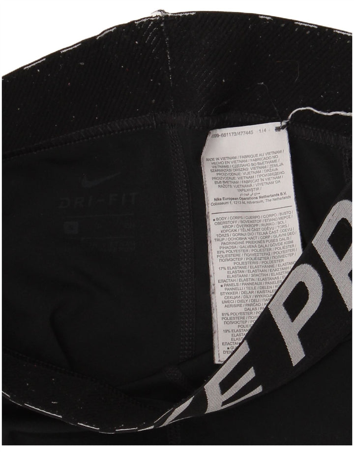 Nike Womens Graphic Leggings UK 8 Pequeno Poliéster Preto