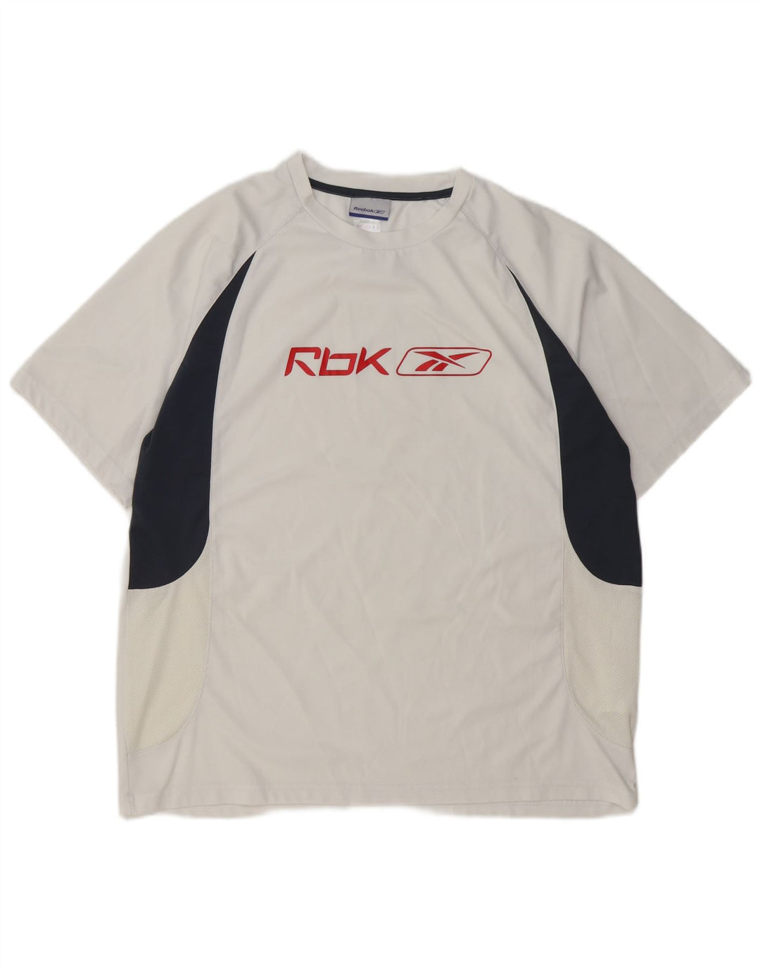 Camiseta gráfica masculina REEBOK Top XL branco colorblock