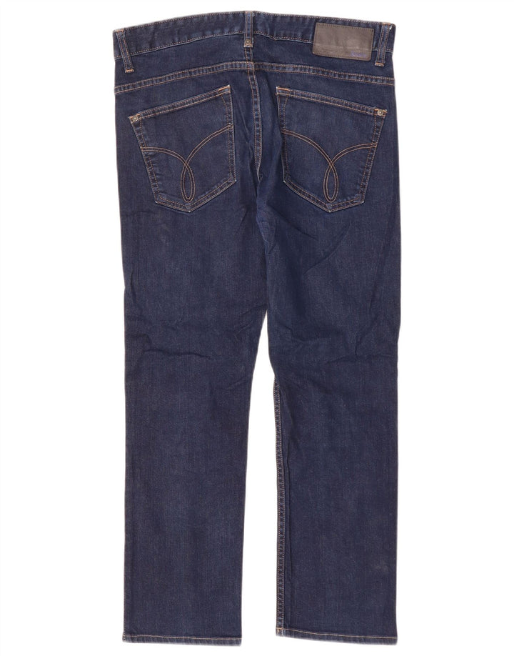 Calça jeans reta masculina CALVIN KLEIN W31 L27 algodão azul marinho
