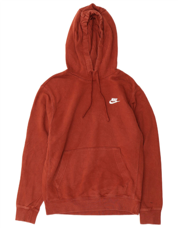 Nike Mens Hoodie Jumper Pequeno Algodão Marrom