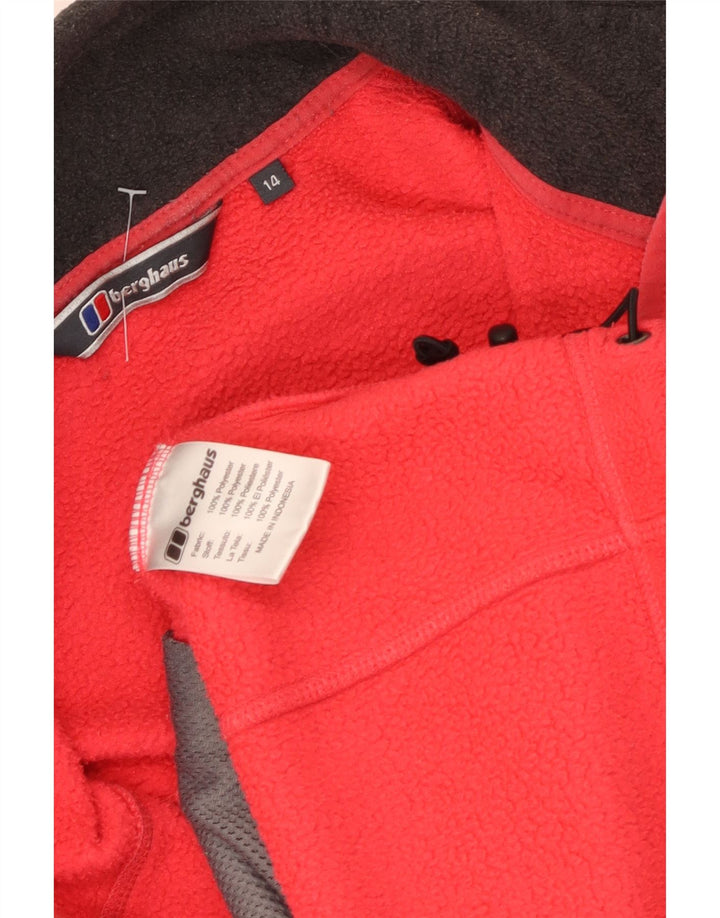 Jaqueta de lã feminina Berghaus UK 14 grande poliéster vermelho
