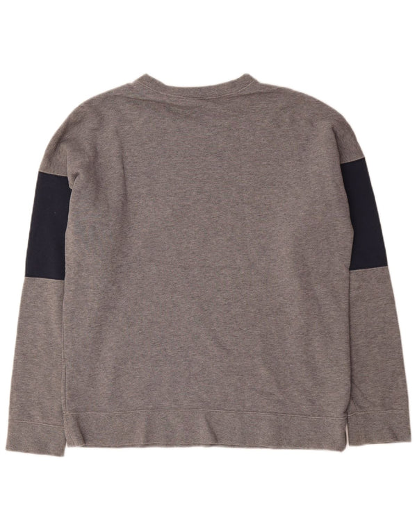 Moletom gráfico masculino Nike Jumper cinza médio algodão colorblock