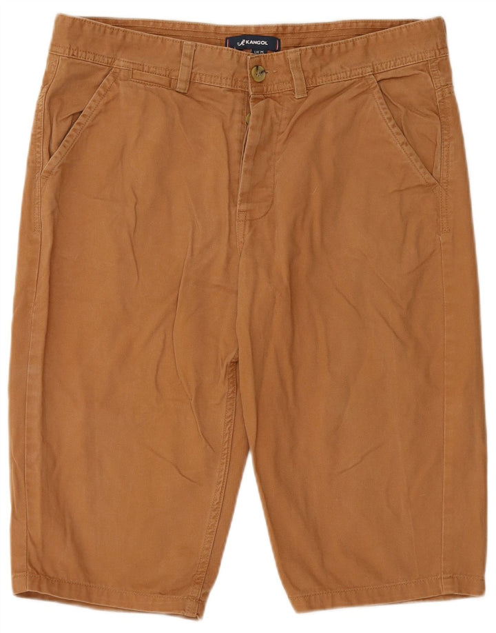 KANGOL Mens Chino Shorts Médio W34 Algodão Marrom
