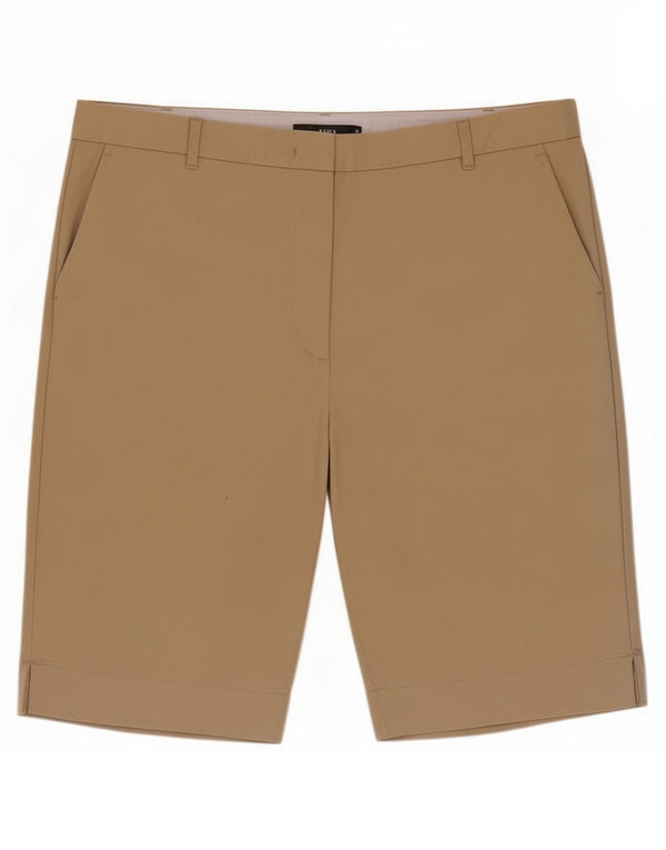Shorts chino feminino Marks & Spencer UK 16 grande W34 algodão bege