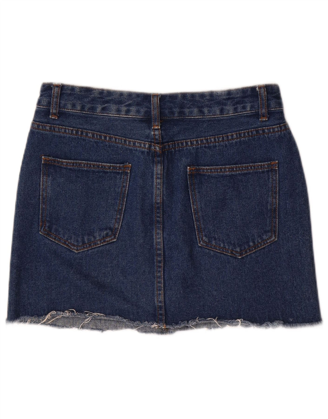 Mini saia jeans feminina vintage médio W28 algodão azul