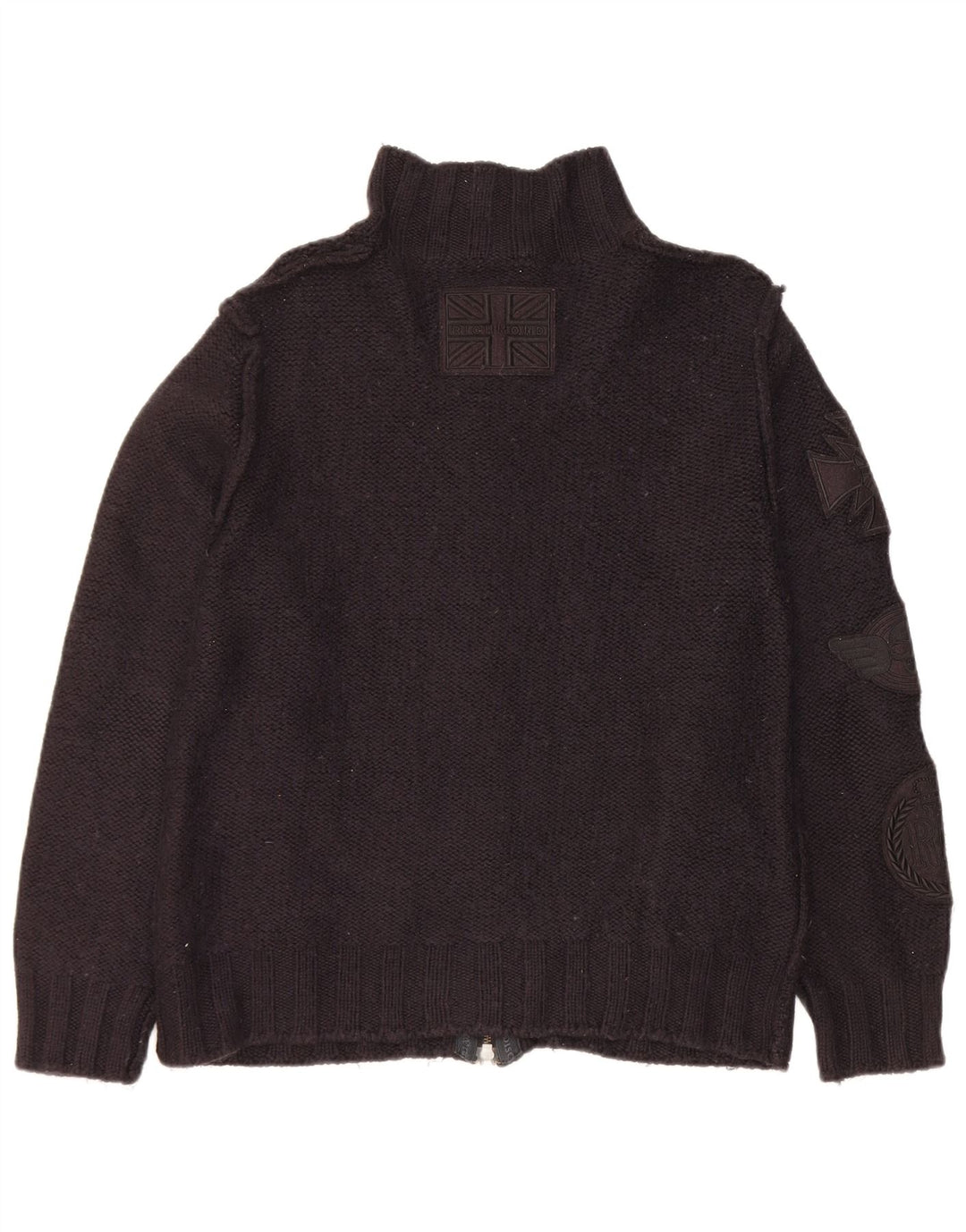 Suéter cardigã feminino Richmond UK 20 2XL lã preta