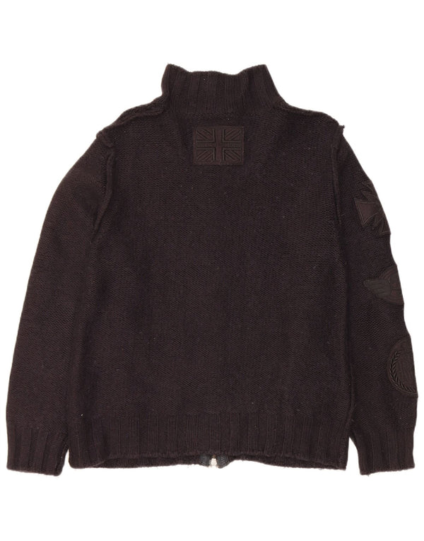 Suéter cardigã feminino Richmond UK 20 2XL lã preta