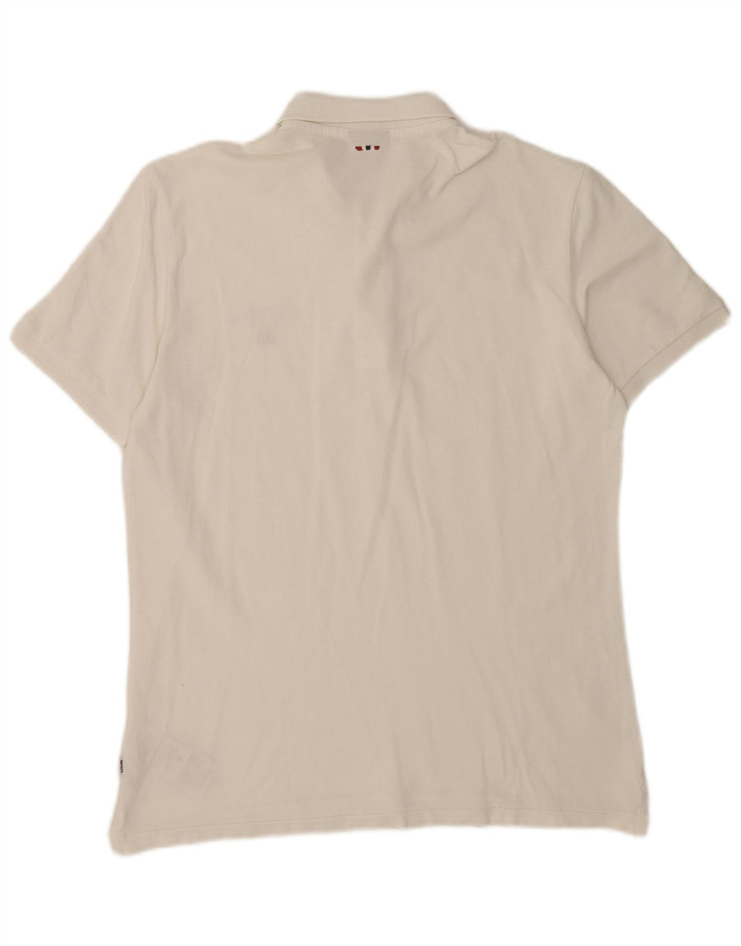 Camisa polo masculina Napapijri grande algodão branco