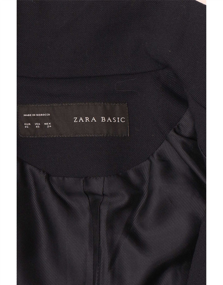 Sobretudo feminino Zara UK 6 XS azul marinho