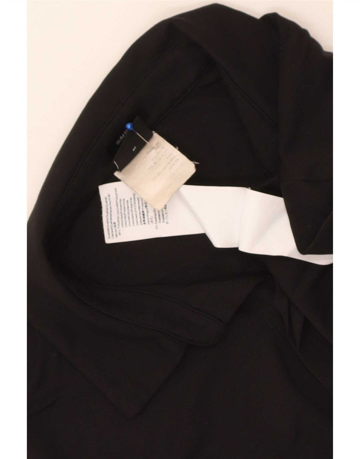 Camisa polo masculina Hugo Boss Slim Fit poliamida preta média