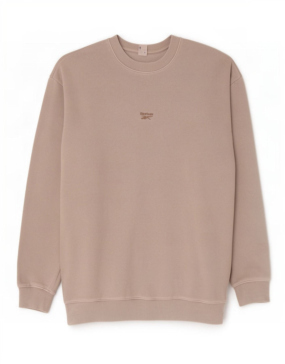 Reebok Mens Loose Fit Moletom Jumper Pequeno Algodão Cinza