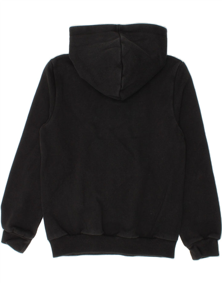 PUMA Boys Graphic Hoodie Jumper 9-10 Years Black Cotton Vintage Puma and Second-Hand Puma from Messina Hembry 