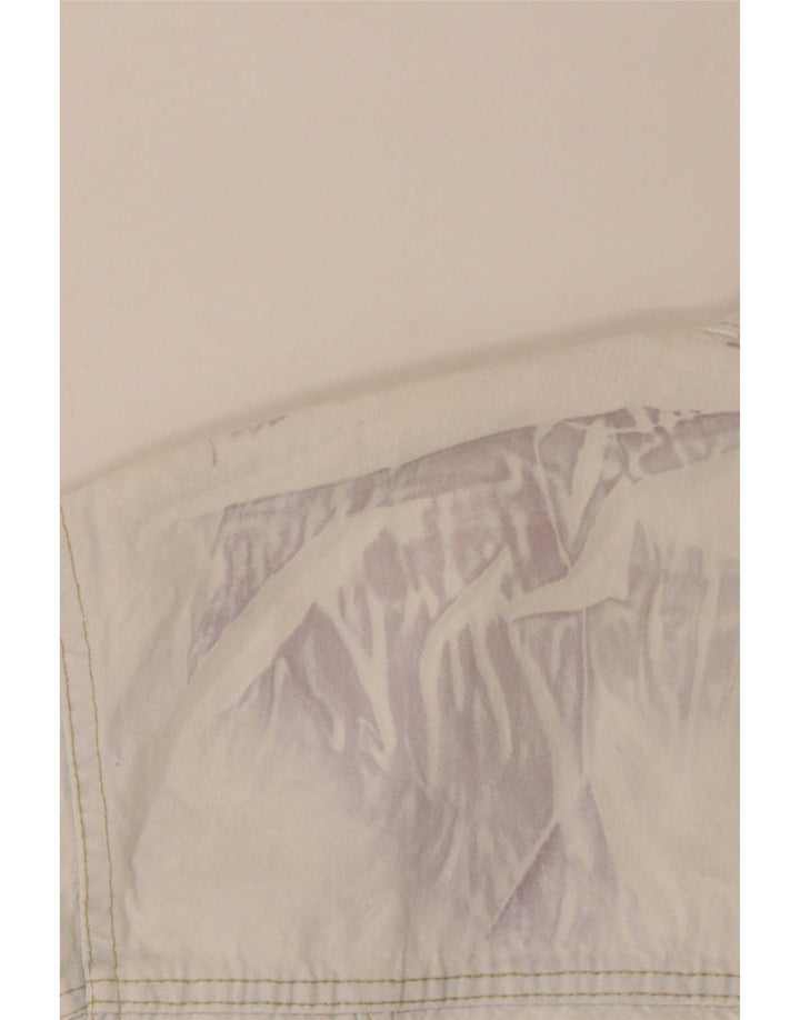 Jaqueta jeans feminina Kenny S Crop Oversized Reino Unido 10 algodão branco pequeno