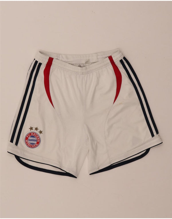 Adidas Meninos FC Bayern Munchen Sport Shorts 13-14 Anos Poliéster Branco