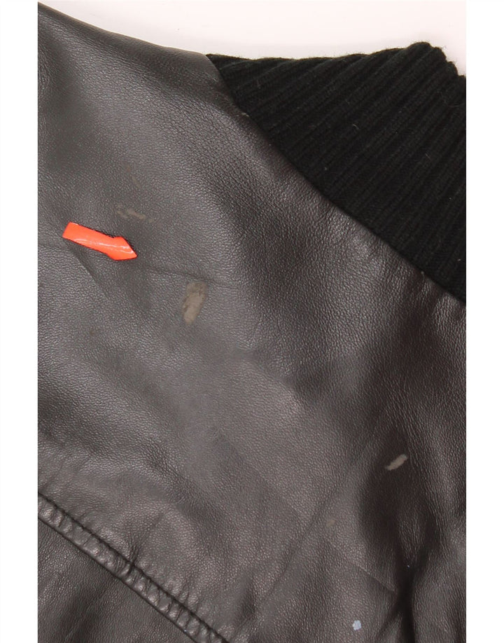 Jaqueta masculina de couro bomber Conbipel IT 48 couro preto médio