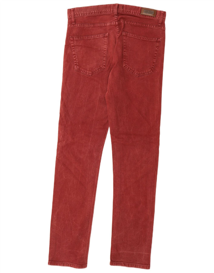 Zara Mens Slim Jeans EU 38 Pequeno W30 L30 Algodão Vermelho