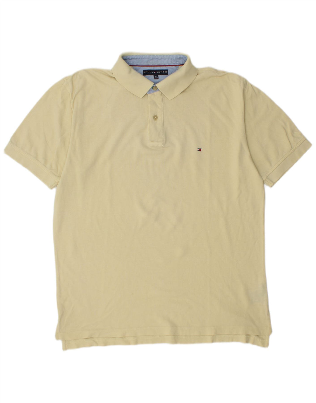 Camisa polo masculina Tommy Hilfiger XL algodão amarelo