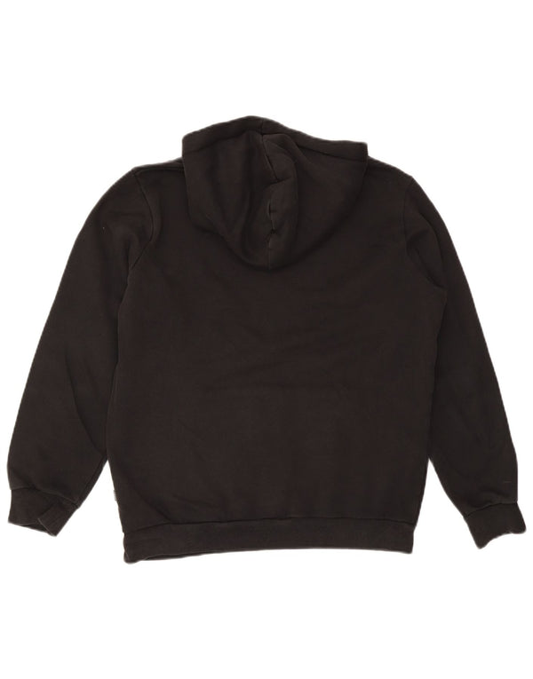 Puma masculino gráfico moletom com capuz pequeno algodão preto