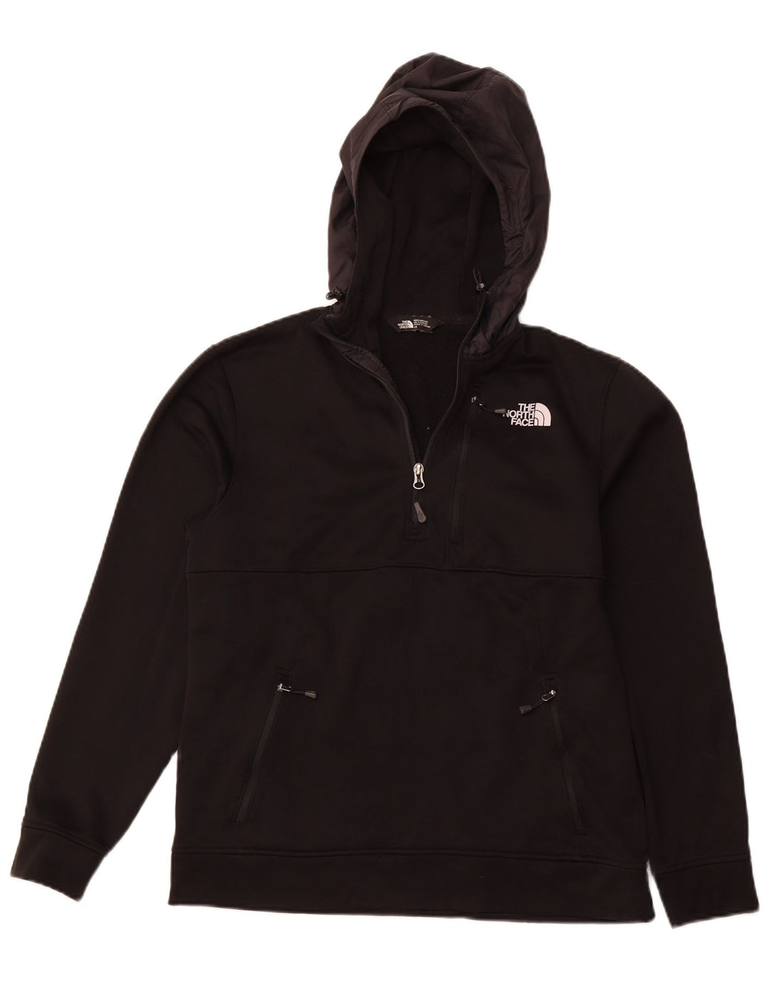 THE NORTH FACE Suéter masculino com capuz e zíper, grande, preto, poliéster